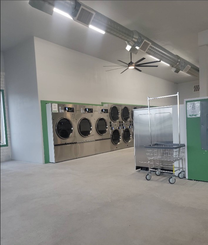 Large washer machines inside Colorado Wash and Fold